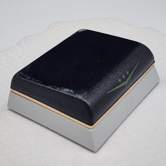 Vintage Anson Gold-Tone "HI" Cufflinks & Tie Clip Set In Original Box - Picture 4 of 6